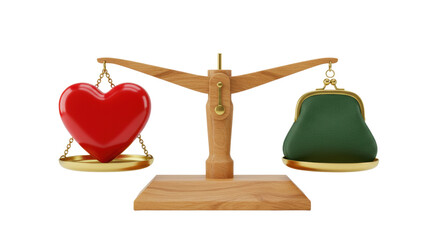 Isolated Scales with Heart and Purse