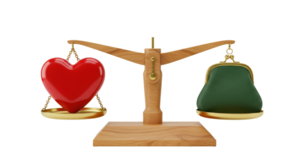 Isolated Scales with Heart and Purse