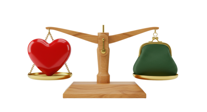Isolated Scales with Heart and Purse