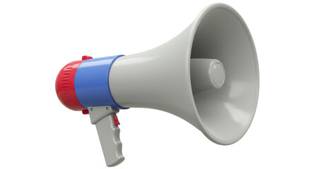 Isolated Red White and Blue Megaphone