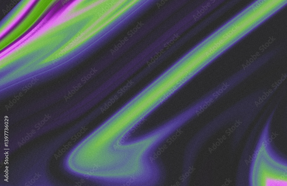 Poster pink purple green abstract blurred grainy gradient background texture. digital grain dust soft noise