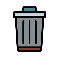 Trash Bin Icon Design for Waste Disposal