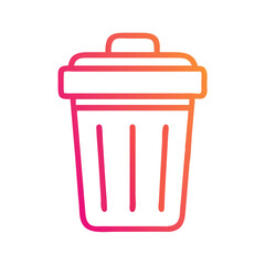 Trash Bin Icon Design for Waste Disposal