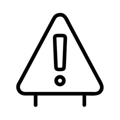 Warning Sign with Exclamation Mark Icon Design
