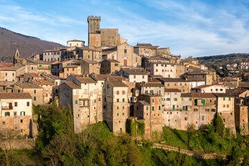 Arcidosso medieval hilltop town in Tuscany, Italy