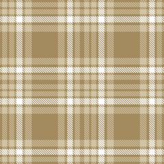 Elegant Seamless Tartan featuring Sandy dark beige and Dark putty Textile Design
