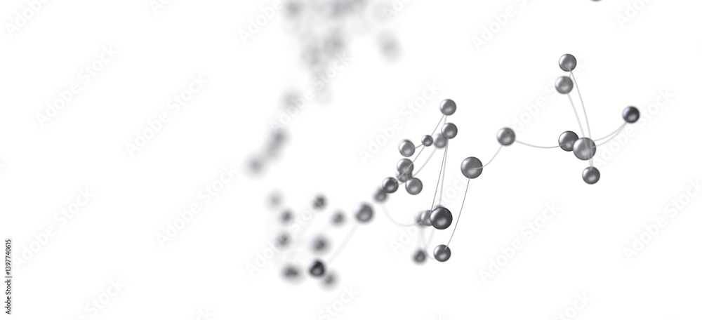 Poster abstract background image of connected dots and lines, representing network, technology, or connecti