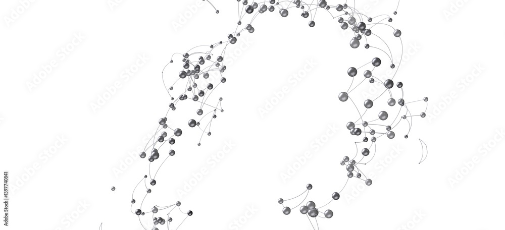 Poster abstract background with connected dots and lines. network, technology, communication concept.