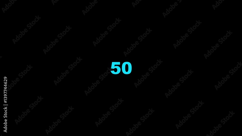 Poster count down from 0 to 100 on ,number counter loading bar animation of neon 0 to 100, 0 to 100 percent