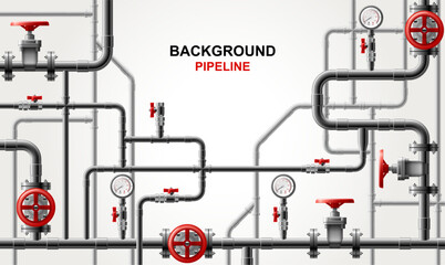 Web banner template with pipeline. Web banner