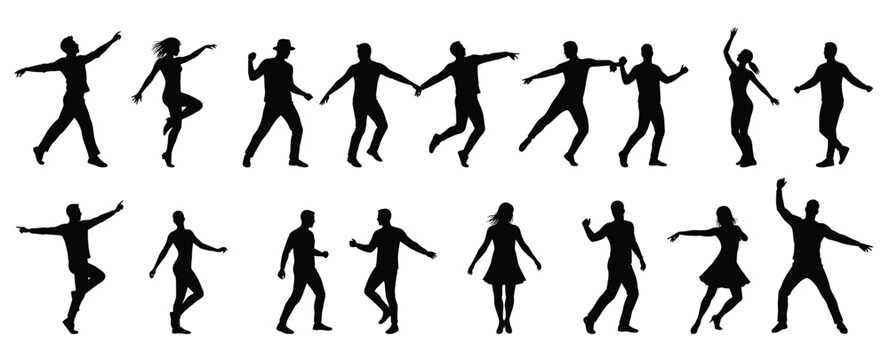 Dancing Silhouettes: A series of dynamic human silhouettes capture the essence of joyful movement and artistic expression, inviting viewers to celebrate the human form in a moment of pure motion.