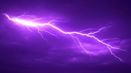 A bright and vibrant bolt of electricity flashing across the sky