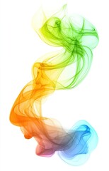 Fototapeta premium colorful smoke on white background