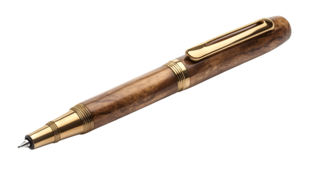 Elegant wooden pen office setting product photography artistic design close-up luxury writing instruments