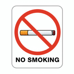 No Smoking Sign Illustrating Anti-Smoking Campaign  