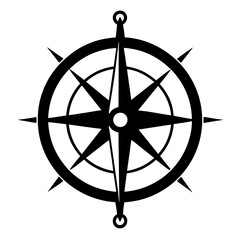 Compass Vector Silhouettes & SVG Icon,  Compass Icon Vector