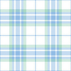 Traditional baby blue Seamless Tartan with Autumn white accents Textile Design