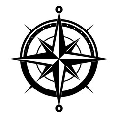 Compass Vector Silhouettes & SVG Icon,  Compass Icon Vector
