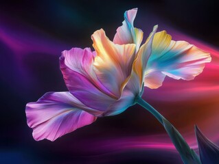 Colorful floral macro photograph with velvety petal surface and rich tones