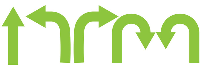 U turn arrow line icon in white and black colors. u turn arrow flat vector icon from u turn arrow collection for web, mobile apps vector stock illustration 