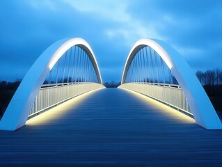 Obraz premium Modern home reflected in black water with sleek lines and moonlit lighting with copy space below