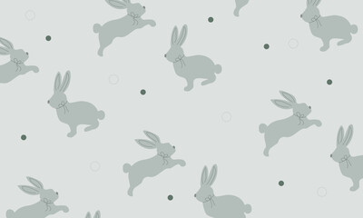 seamless pattern with rabbits