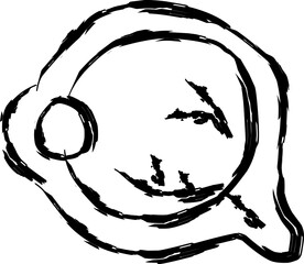eyeball icon in doodle style	