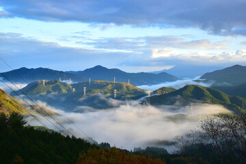 Fototapeta premium 雲海 明地展望 鳥取 鳥取県