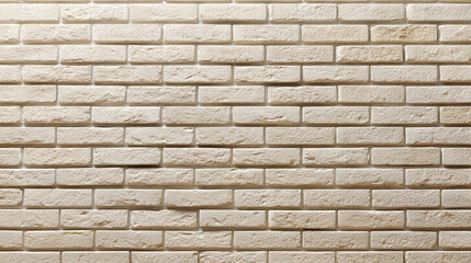 Obraz premium A textured white brick wall with a uniform pattern, showcasing the details of each brick and the mortar in between.