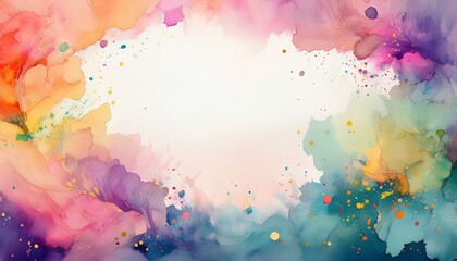 beautiful border frame of abstract colorful brush stroke patterns with copy space background, graphic resource