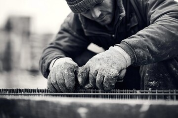Construction worker in construction site.