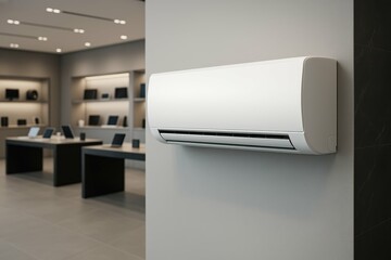 Sleek Air Conditioner Design in Modern Showcase Environment