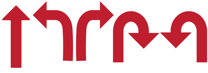 U turn arrow line icon in white and black colors. u turn arrow flat vector icon from u turn arrow collection for web, mobile apps vector stock illustration 