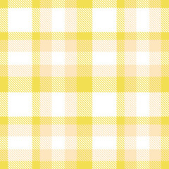 Elegant Seamless Tartan featuring Sandy dull yellow and Mellow white Textile Design
