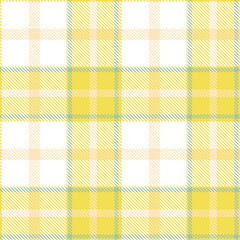 Mellow dull yellow Seamless Tartan with Metallic white accents Textile Design