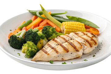 grilled chicken steak on transparent background 