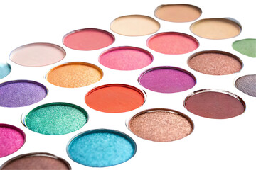 Eyeshadow make up palette on transparent background 