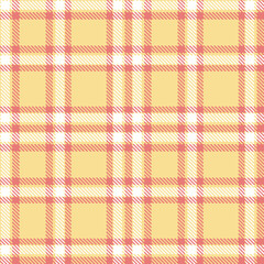 Elegant Seamless Tartan featuring Deep light tan and Soft salmon pink Textile Design
