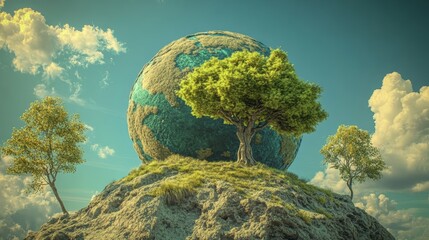 The idea of an eco-friendly world with lush greenery and trees is being promoted on World Ozone Day