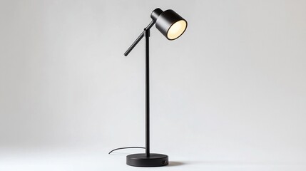 Sleek black adjustable desk lamp.