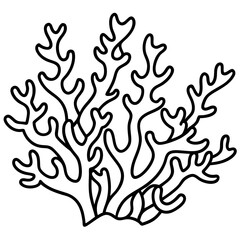 Coral Reef Love Line Art Aesthetic