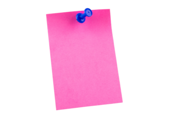 blank red note paper with push pin
