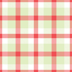 Elegant Seamless Tartan featuring Vivid light red and Warm white Textile Design
