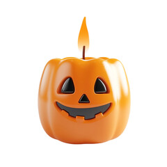 A Spooky Halloween Pumpkin Candle