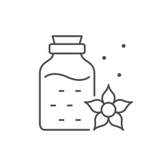 Essential oil bottle line icon