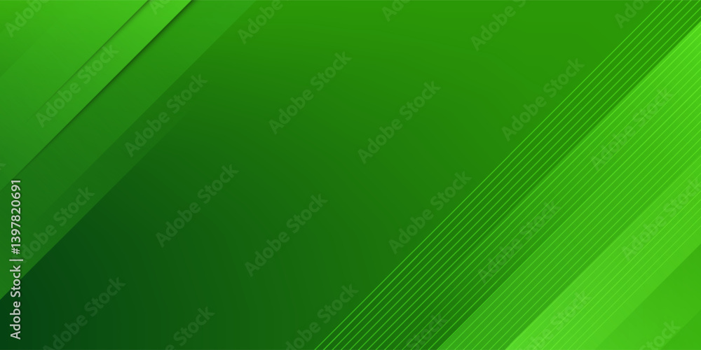 Wall mural abstract green sporty background template vector with shiny lines and lights. green background with 