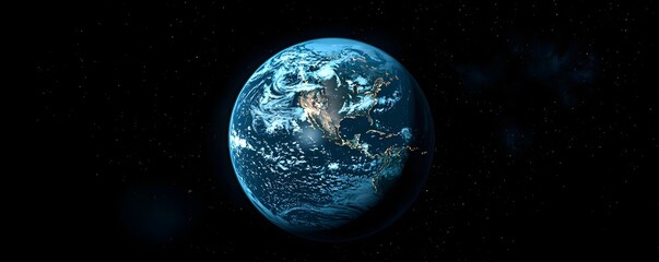 Obraz premium Captivating view of the shimmering Earth from space