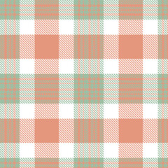 Elegant Dusky greenish grey & Warm blush Seamless Tartan Textile Design