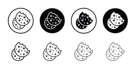 Cookie icon logo set vector