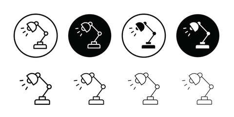 Desk lamp icon logo set vector